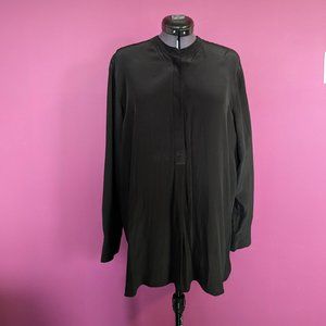 Aritzia Babaton Notion Black Silk Blouse Size Small